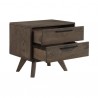 Armen Living Astoria Oak 2 Drawer Nightstand In Brown 04