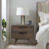 Armen Living Astoria Oak 2 Drawer Nightstand In Brown