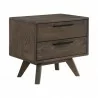 Armen Living Astoria Oak 2 Drawer Nightstand In Brown 010 - Armen Living Astoria Oak 2 Drawer Nightstand In Brown 010
