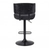 Brooklyn Adjustable Swivel Black Faux Leather and Black Wood Bar Stool with Black Base .04