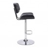  Armen Living Brooklyn Adjustable Swivel Grey Faux Leather And Black Wood Bar Stool With Chrome Base In Gray 005