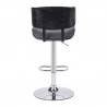  Armen Living Brooklyn Adjustable Swivel Grey Faux Leather And Black Wood Bar Stool With Chrome Base In Gray 003