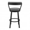 Bryant Counter Height Swivel Bar Stool in Black Finish and Gray Faux Leather 001