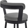 Bryant Counter Height Swivel Bar Stool in Black Finish and Gray Faux Leather 007