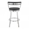 Armen Living Bryant Swivel Counter Stool In Brushed Stainless Steel Finish 001