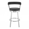 Armen Living Bryant Swivel Counter Stool In Brushed Stainless Steel Finish 03