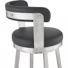 Armen Living Bryant Swivel Counter Stool In Brushed Stainless Steel Finish 007
