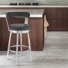 Armen Living Bryant Swivel Counter Stool In Brushed Stainless Steel Finish