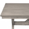 Armen Living Costa Patio Outdoor Dining Table in Grey Acacia Wood- Half View
