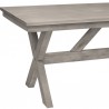 Armen Living Costa Patio Outdoor Dining Table in Grey Acacia Wood- Side Angle Half View
