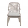 Armen Living Costa Patio Outdoor Dining Chairs In Grey Acacia Wood And Rope - Set of 2   5