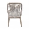 Armen Living Costa Patio Outdoor Dining Chairs In Grey Acacia Wood And Rope - Set of 2  7