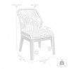 Armen Living Costa Patio Outdoor Dining Chairs In Grey Acacia Wood And Rope - Set of 2  8