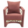 Armen Living Corelli Blush Fabric Upholstered Accent Chair With Brushed Gold Legs 002