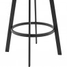 Armen Living Capri Swivel Modern Metal and Slate Gray Faux Leather Bar And Counter Stool 007