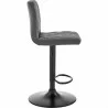 Armen Living Duval Adjustable Gray Faux Leather Swivel Bar Stool Side - Armen Living Duval Adjustable Gray Faux Leather Swivel Bar Stool Side