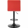 Armen Living Duval Adjustable  Red Faux Leather Swivel Bar Stool Back - Armen Living Duval Adjustable  Red Faux Leather Swivel Bar Stool Back