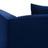 Armen Living Everest Blush/Blue Fabric Upholstered Sofa Accent Chair With Brushed Gold Legs 11