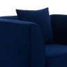 Armen Living Everest Blush/Blue Fabric Upholstered Sofa Accent Chair With Brushed Gold Legs 10