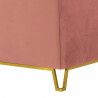 Armen Living Everest Blush/Blue Fabric Upholstered Sofa Accent Chair With Brushed Gold Legs 1