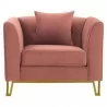 Armen Living Everest Blush/Blue Fabric Upholstered Sofa Accent Chair With Brushed Gold Legs 2 - Armen Living Everest Blush/Blue Fabric Upholstered Sofa Accent Chair With Brushed Gold Legs 2