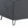 Armen Living Everest Gray Fabric Upholstered Sofa Accent Chair with Brushed Stainless Steel Legs 4