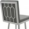 Armen Living Gem Swivel Modern Metal and Gray Faux Leather Bar and Counter Stool Half - Armen Living Gem Swivel Modern Metal and Gray Faux Leather Bar and Counter Stool Half