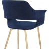 Gigi Blue Velvet Dining Room Chair with Gold Metal Legs - Set of 2 09