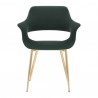 Gigi Green Velvet Dining Room Chair with Gold Metal Legs - Set of 2 02