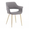 Gigi Grey Velvet Dining Room Chair with Gold Metal Legs - Set of 2 02