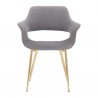 Gigi Grey Velvet Dining Room Chair with Gold Metal Legs - Set of 2 01