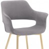 Gigi Grey Velvet Dining Room Chair with Gold Metal Legs - Set of 2 06