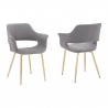Gigi Grey Velvet Dining Room Chair with Gold Metal Legs - Set of 2 05