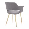 Gigi Grey Velvet Dining Room Chair with Gold Metal Legs - Set of 2 07