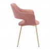 Gigi Pink Velvet Dining Room Chair with Gold Metal Legs - Set of 2 02