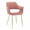 Gigi Pink Velvet Dining Room Chair with Gold Metal Legs - Set of 2 01