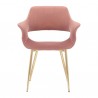 Gigi Pink Velvet Dining Room Chair with Gold Metal Legs - Set of 2 05
