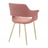Gigi Pink Velvet Dining Room Chair with Gold Metal Legs - Set of 2 03