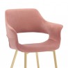 Gigi Pink Velvet Dining Room Chair with Gold Metal Legs - Set of 2 07