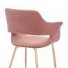 Gigi Pink Velvet Dining Room Chair with Gold Metal Legs - Set of 2 08