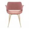 Gigi Pink Velvet Dining Room Chair with Gold Metal Legs - Set of 2 06