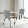 Gillian Modern Light Gray Fabric and Metal Dining Room Chairs - Set of 2 - Gillian Modern Light Gray Fabric and Metal Dining Room Chairs - Set of 2