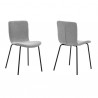 Gillian Modern Light Gray Fabric and Metal Dining Room Chairs - Set of 2 03