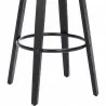 Armen Living Harbor 30" Bar Height Backless Swivel Grey Faux Leather and Black Wood Mid-Century Modern Bar Stool Bottom - Armen Living Harbor 30" Bar Height Backless Swivel Grey Faux Leather and Black Wood Mid-Century Modern Bar Stool Bottom