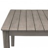Armen Living Haiti Patio Outdoor Dining Table in Grey Acacia Wood -Corner