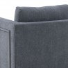 Armen Living Heritage Fabric Upholstered Accent Chair with Brushed Stainless Steel Legs 11