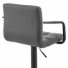 Armen Living Laurant Adjustable Height Gray Faux Leather Swivel Bar Stool 007 - Armen Living Laurant Adjustable Height Gray Faux Leather Swivel Bar Stool 007