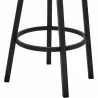 Lorin 26" Swivel Counter Stool in Black Finish and Gray Faux Leather 009 - Lorin 26" Swivel Counter Stool in Black Finish and Gray Faux Leather 009