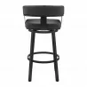 Armen Living Lorin Counter Height Swivel Bar Stool In Black Finish And Faux Leather 001 - Armen Living Lorin Counter Height Swivel Bar Stool In Black Finish And Faux Leather 001