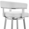 Armen Living Lorin Faux Leather And Brushed Stainless Steel Swivel Bar Stool 004